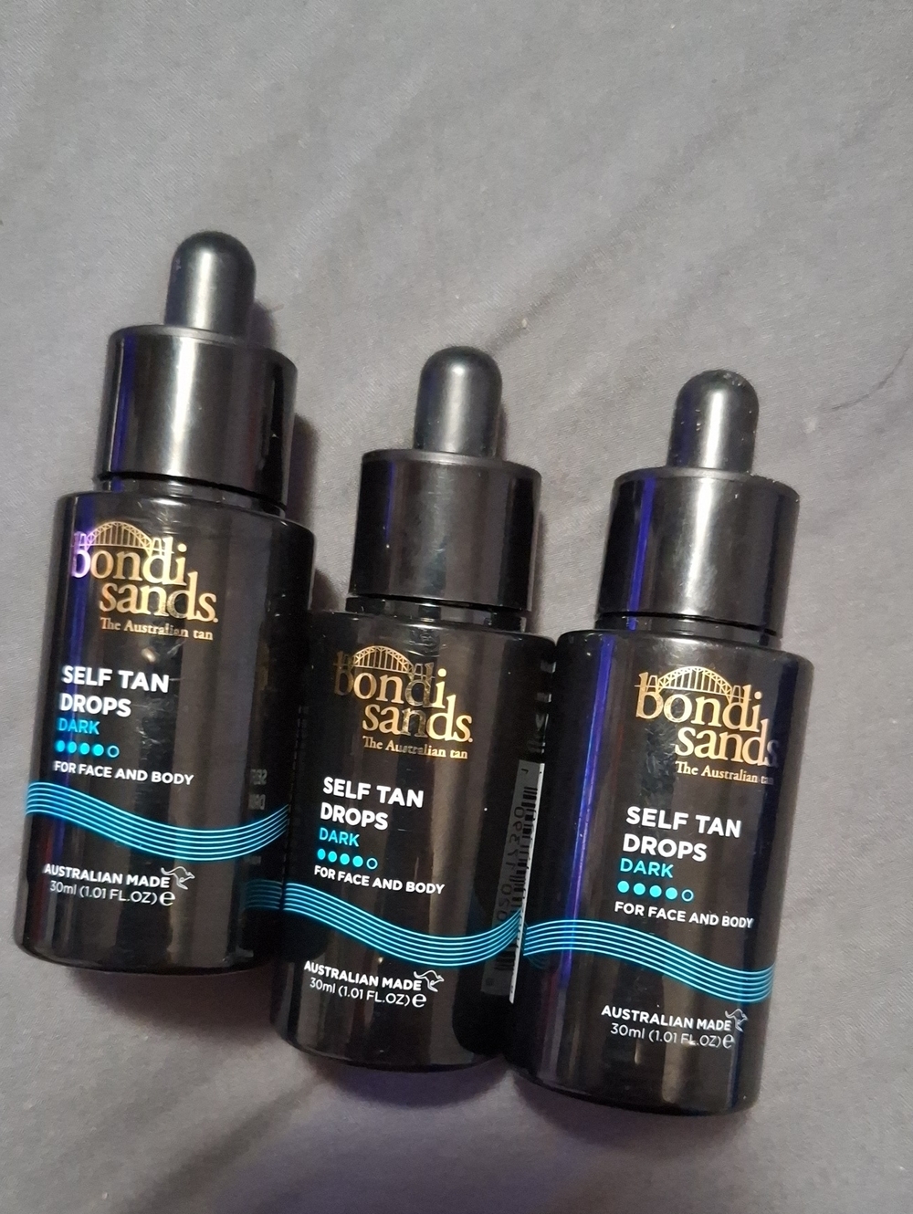 Bondi Sands Self Tan Drops Trio – Black & Gold Accents